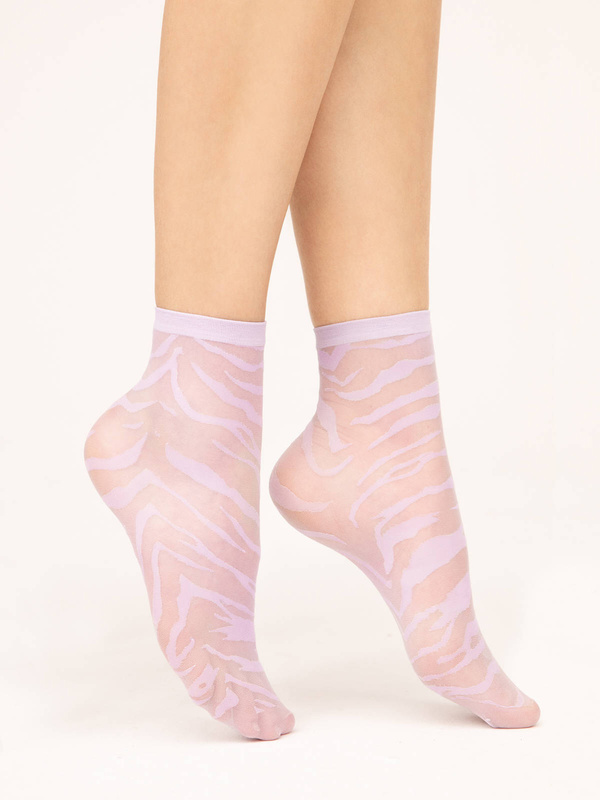 Skarpetki damskie rajstopowe zwierzęcy wzór Fiore STEPPE