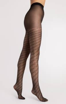 Wzorzyste czarne rajstopy Fiore STAPLE  20 DEN