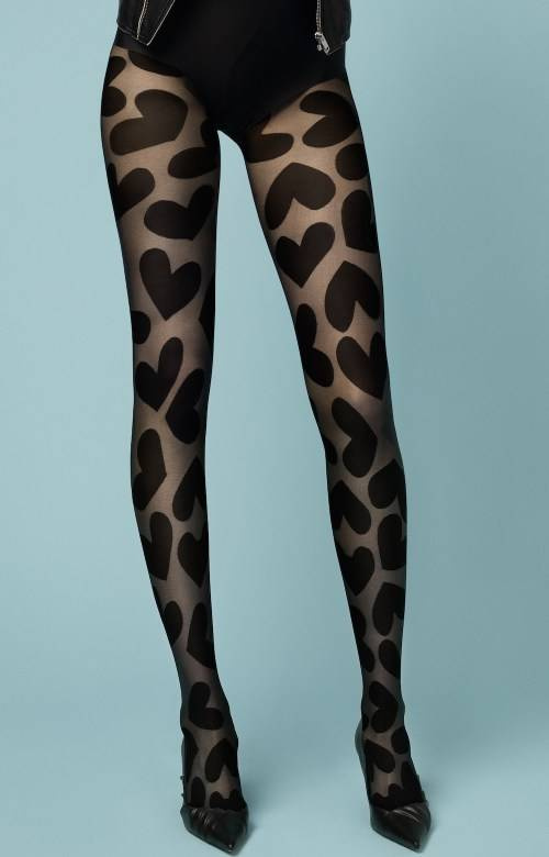 Rajstopy Fiore SWEETHEART ze wzorem w serca