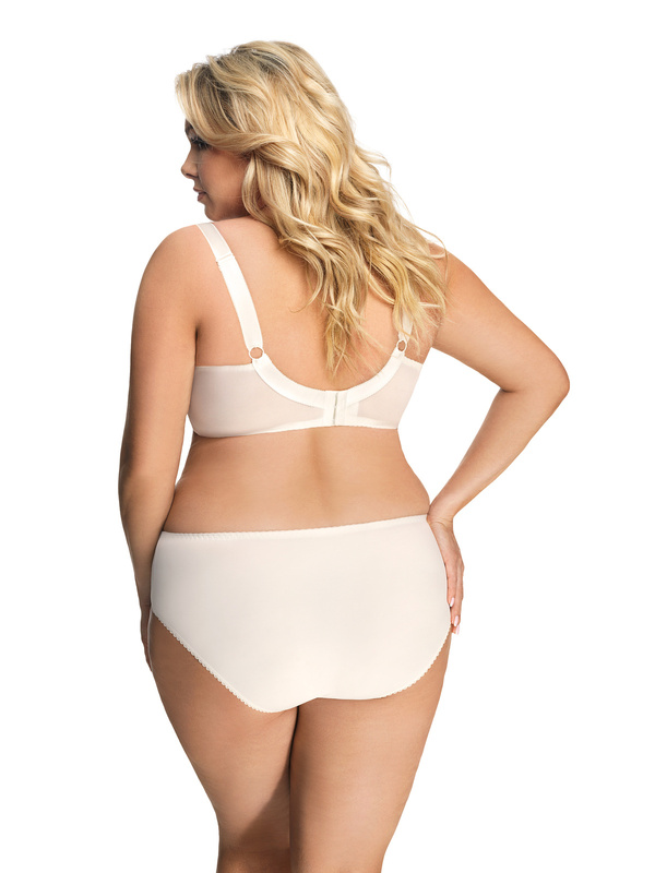 W ZESTAWIE TANIEJ: koronkowy biustonosz + figi Gorsenia Blanca ecru. K357/K358