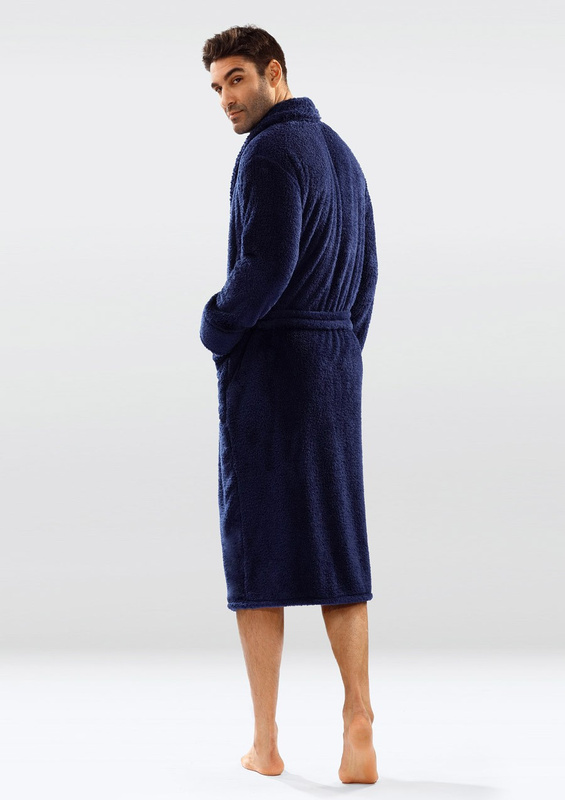 Puchaty szlafrok/Podomka 130 MĘSKA-szary - Dkaren