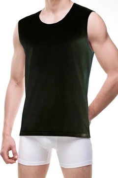 CZARNA koszulka męska Cornette - 206