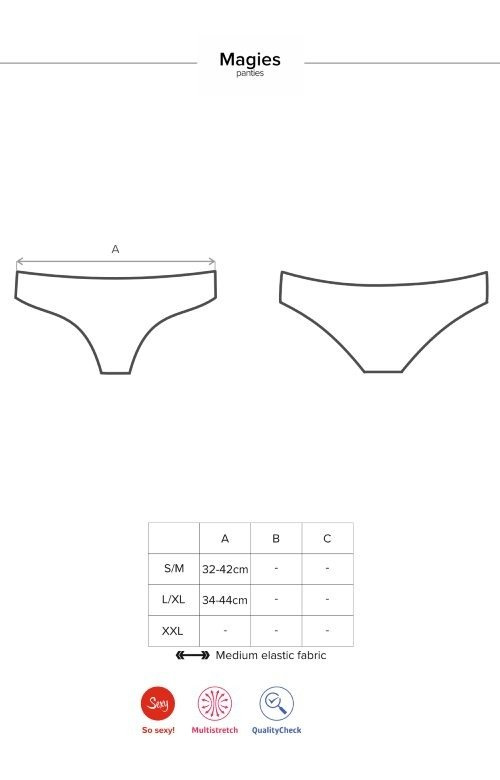 Ostatnie Sztuki Czerwono czarne seksowne figi damskie Obsessive - Megies