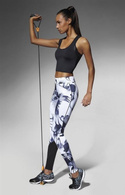 Wzorzyste damskie legginsy sportowe Bas Bleu - Calypso 