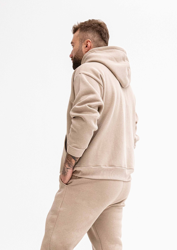 Sportowa bluza męska z kapturem DK-K-B14 męska - czarny bawełna gruba - Dkaren