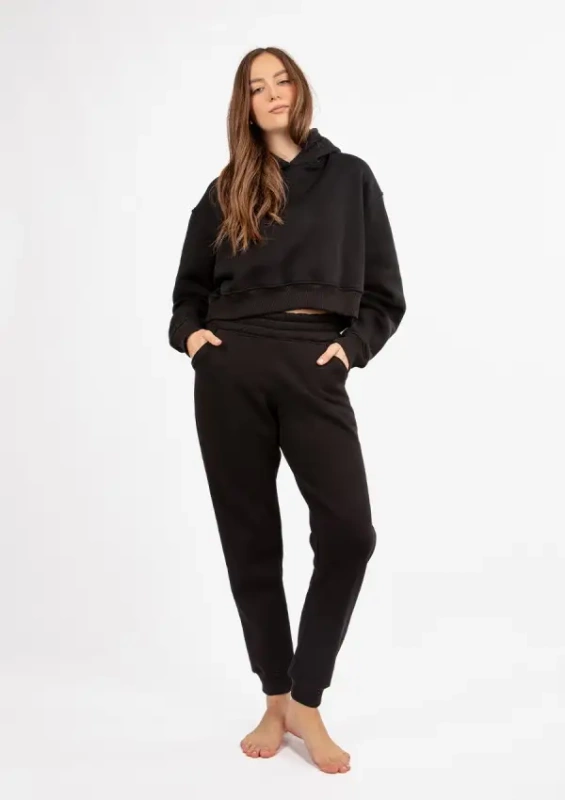 Ciepły komplet dresowy, bawełniany Dk-k-b16 czarny Dkaren