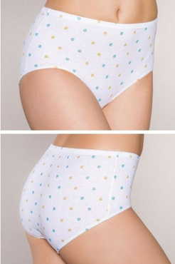 Bawełniane figi damskie W KWIATKI Lama - Manuela OPAKOWANIE 6szt.