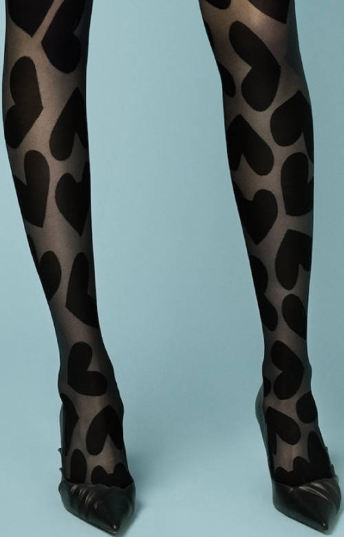 Rajstopy Fiore SWEETHEART ze wzorem w serca