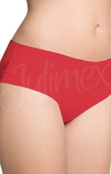 Bezszwowe czerwone figi Julimex Simple Classic ultracienkie