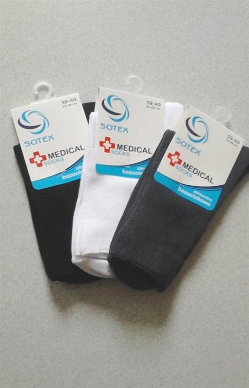 Grafitowe bezuciskowe skarpetki męskie Sotex / 4522