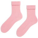 Różowe bezuciskowe skarpetki damskie z wywijanym ściągaczem Wola Perfect Woman 