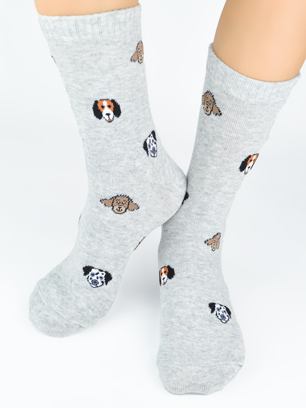 Skarpety bawełniane z psami SB157 mix - Noviti
