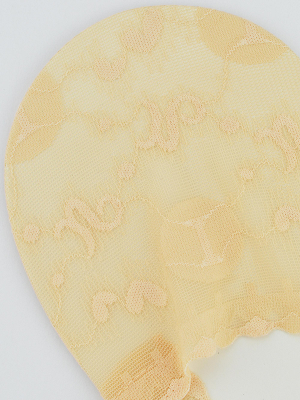 Stopki niskie koronka silikon ABS beżowe - Noviti SN050