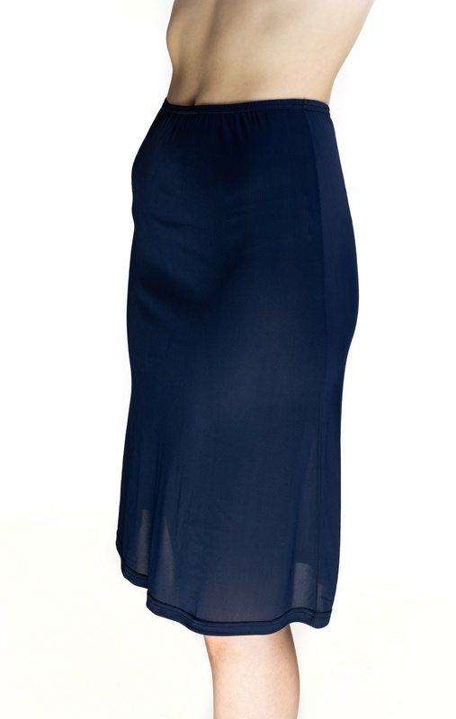 Granatowa półhalka Mewa 4141 z jedwabiu VISTEX