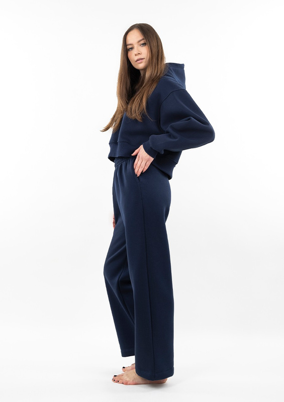 Ciepły komplet dresowy, bawełniany Dk-k-b15 granat Dkaren