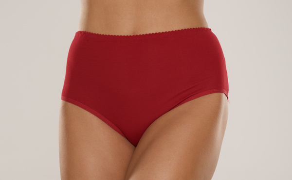 Gładkie wysokie bawełniane figi De Lafense 018 Sara