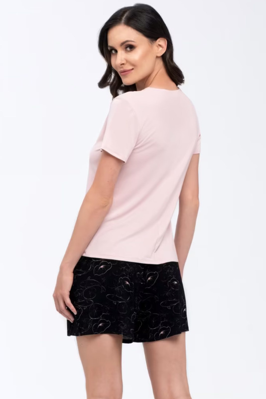 Dwuczęściowa piżama damska z krótkim rękawem Babella KOI PRINT