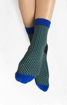 Skarpetki z geometrycznym wzorem Fiore OP-ART 40DEN