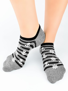 Męskie stopki ze wzorem w kotwice Noviti ST002 M1