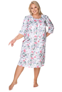 Bawełniana koszula nocna w kwiaty Mewa Adelajda