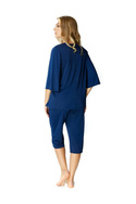 Dwuczęściowa jedwabna piżama damska Mewa 6377 Dagmara