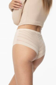 Beżowe figi z wysokim stanem Julimex JOY BRASIL MAXI