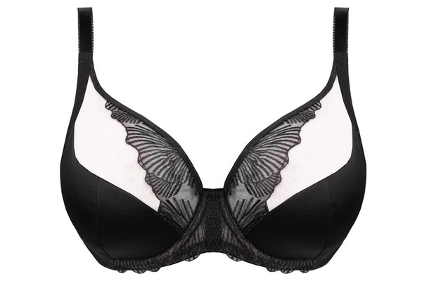 Półusztywniany biustonosz SINTRA czarny beż - Unikat