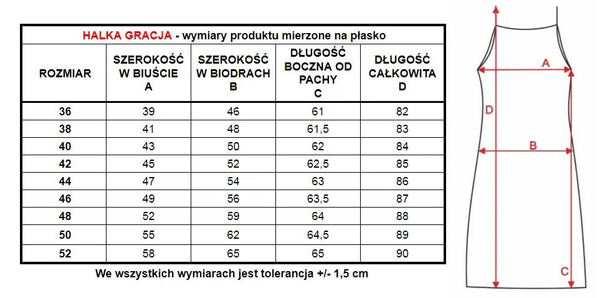 Gładka halka damska Gracja 4485 beżowy - Mewa