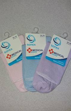Skarpetki damskie Sotex - Bezuciskowa Skarpetka beżowe / 4522