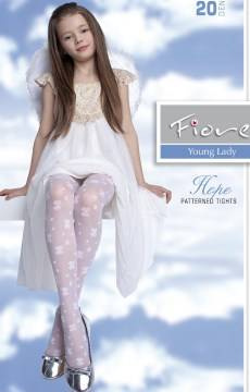 Granatowe rajstopy dziecięce Fiore HOPE  w koniczynki