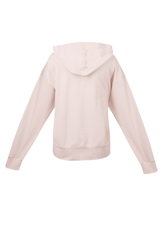 Modna bluza z kapturem DK-K-B8 - ecru bawełna - Dkaren