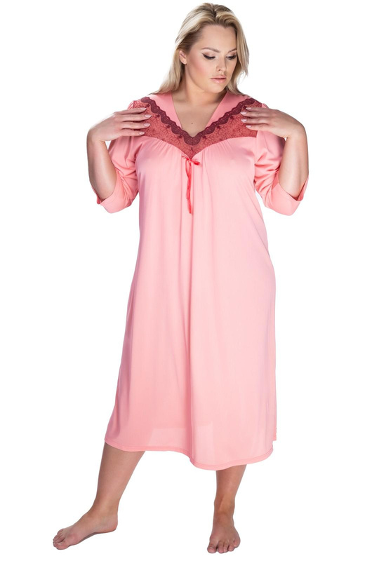 Luźna koszula nocna plus size Mewa Diana Love 6585