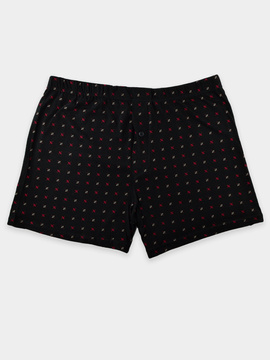 Czarne, luźne bokserki męskie z guziczkiem Noviti BB008