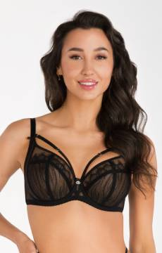 Miękki biustonosz z odpinanymi paseczkami na dekolcie Gorsenia K817 INESSA