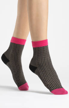 Skarpetki z geometrycznym wzorem Fiore OP-ART 40DEN