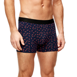 Granatowe bokserki męskie w ostre papryczki Noviti BB06-M-07