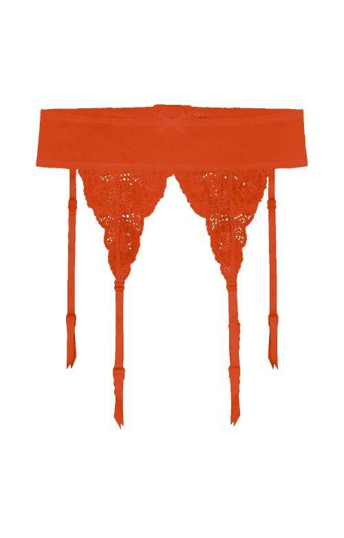 Czerwony pas do pończoch Julimex Iris