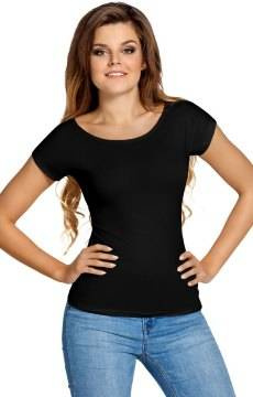 Gładka czarna bluzka damska Babell Kiti