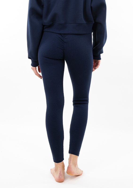 Legginsy DK-K-B13 - granat bawełna prążki - Dkaren