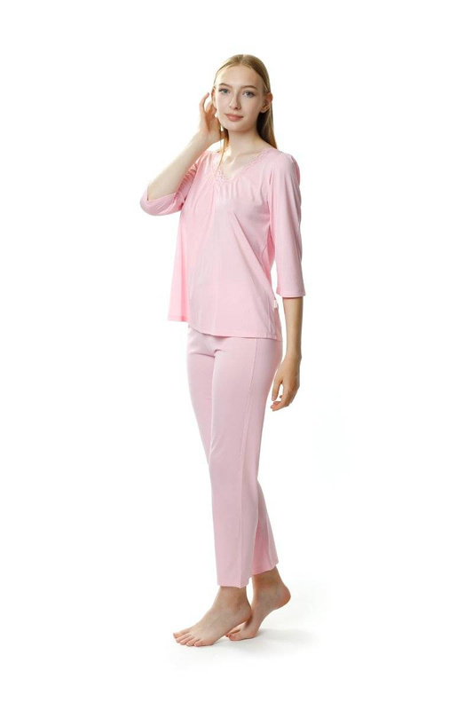 Dwuczęściowa jedwabna piżama damska Mewa 6202 Vivien