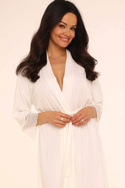 Elegancki krótki szlafrok ecru De Lafense Fanny 342 S-2XL