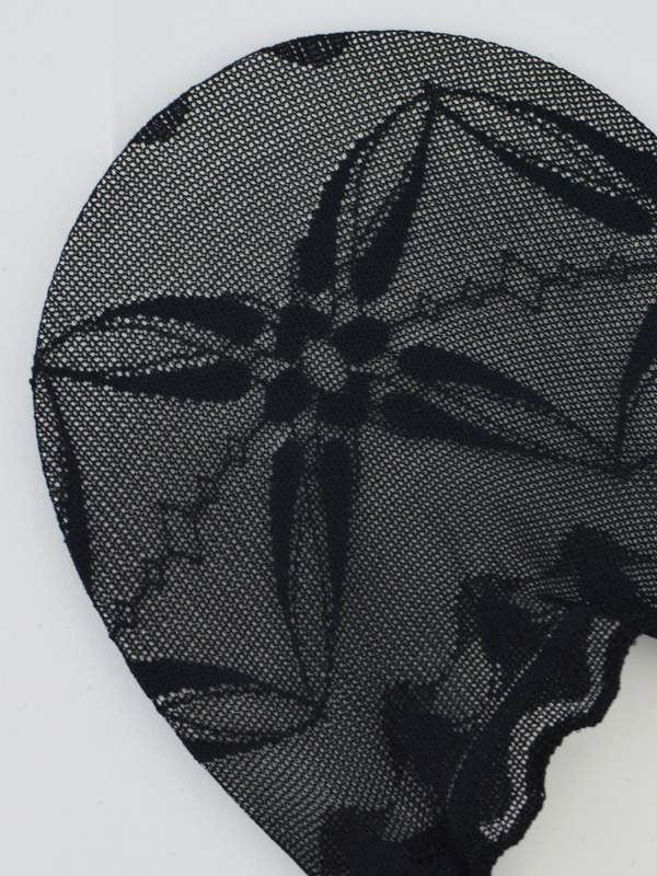 Stopki niskie koronka silikon czarne - Noviti SN047