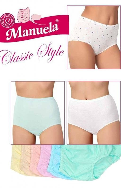 Bawełniane figi damskie W KWIATKI Lama - Manuela OPAKOWANIE 6szt.