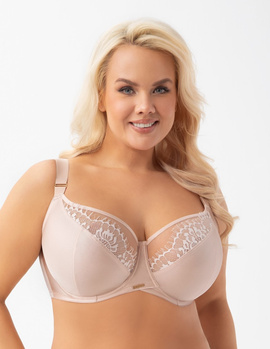 Beżowy miękki biustonosz Gorsenia K937  EVIA