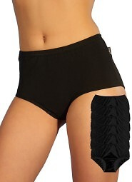 Klasyczne CZARNE GŁADKIE figi Angelika - 6 sztuk w opak.