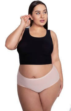 Beżowe figi Julimex FLEXI-ONE MAXI kolekcja PLUS SIZE 2XL-3XL