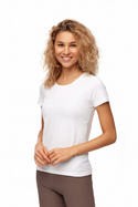 Bawełniana biała koszulka damska Noviti BP003