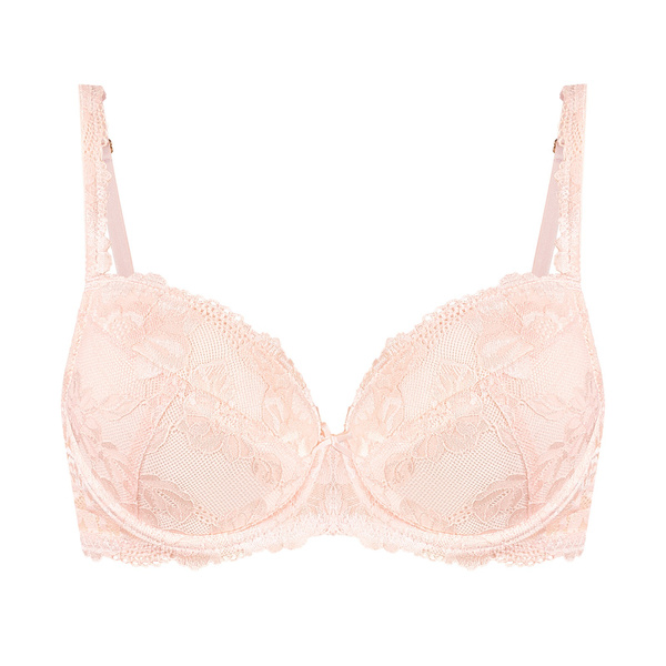 Koronkowy biustonosz push-up VENA VB-1181 w kolorze pudrowego różu
