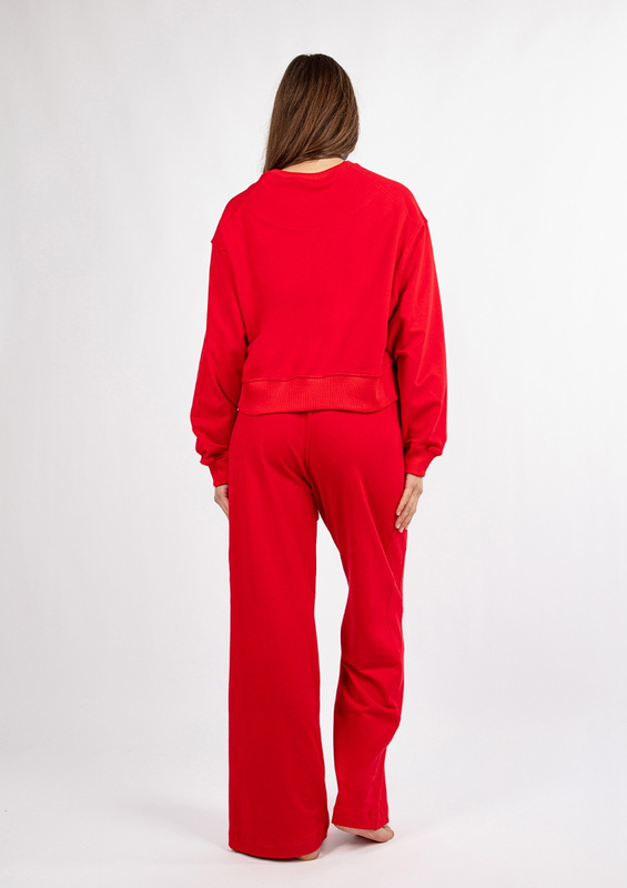 Bawełniany komplet dresowy DK-K-B23 - ecru Dkaren