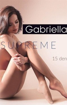 Cienkie rajstopy Gabriella Supreme 15 den, z ozdobną częścią majteczkową